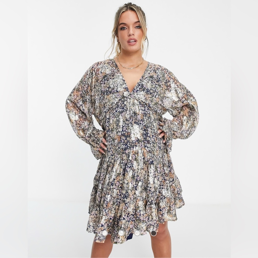 ASOS DESIGN Maternity mini smock dress with tie waist